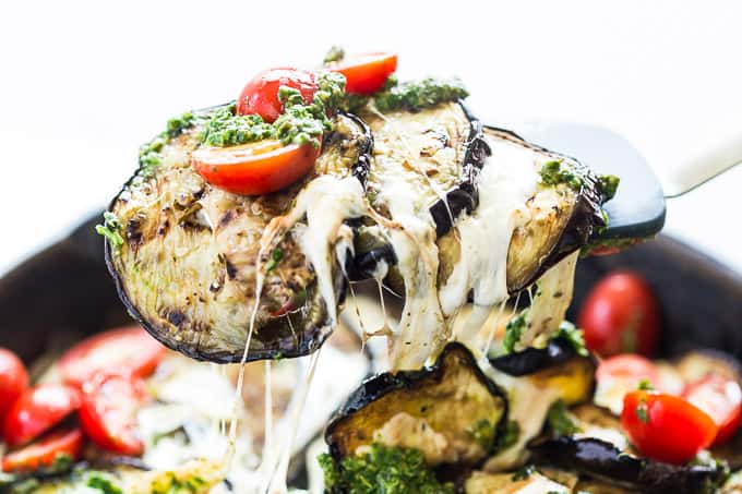 Master Grilled Eggplant Mozzarella Stacks with Pesto